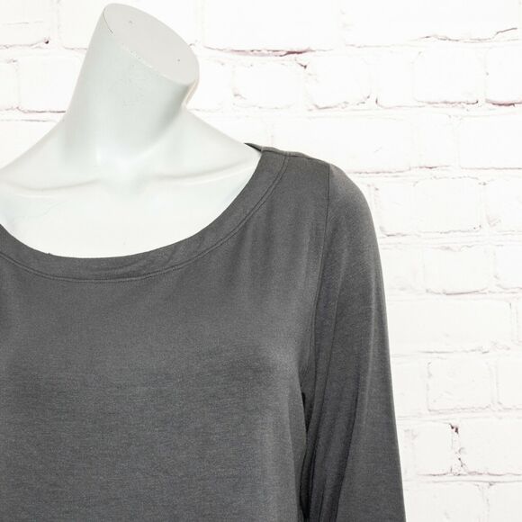 Flax by Jeanne Engelhart Women's Long Sleeve Pullover Gray Rayon Size Large - Picture 7 of 8